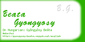 beata gyongyosy business card