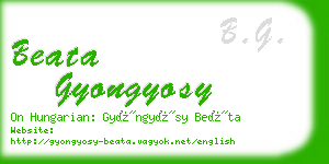 beata gyongyosy business card